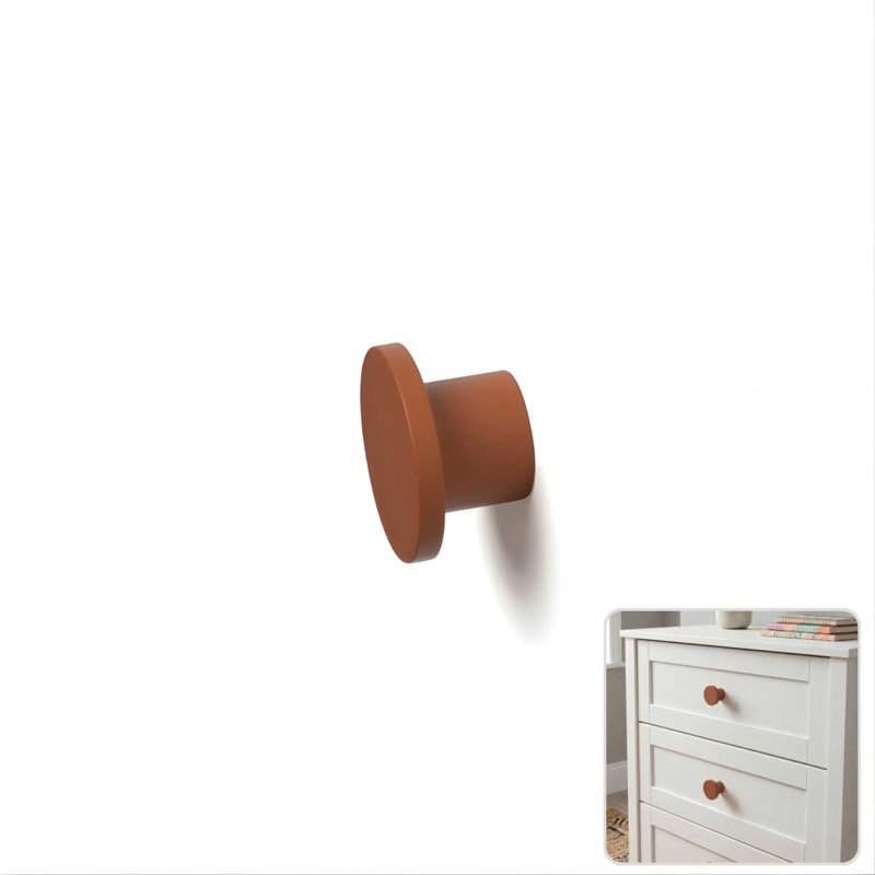 1" Diameter Circle Knob, Copper (Brown)