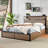 Wood Platm Bed With Drawers