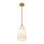 Luminaire suspendu cylindrique en verre de lait opale 1 lumière-134176641
