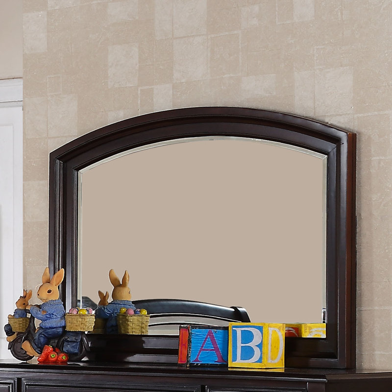 Miroir de commode rectangulaire biseauté Cheve, Cappuccino