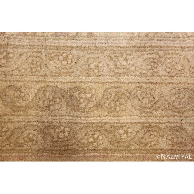 Tapis décoratif décoratif antique délavé, doux et neutre, Agra