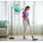 Arc Floor Lamp Floral Abstract Swirls Hearts Teal Floor Lamps with Remote LED Lights Adjustable Lamp Shades Tall Standing Lamps for Reading Office Living Room