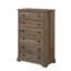 Commode de chambre à coucher 6 tiroirs - Bordures texturées, surmatelas, tiroirs gris délavé, assemblage facile,
