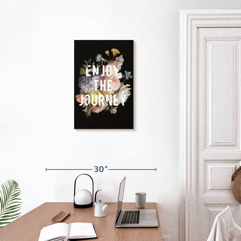 Sentiment floral Tergel IV noir, H 24 po x l 16 po