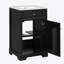 Meuble-lavabo de 20 po avec lavabo, armoire de salle de bain avec porte à fermeture douce, support de rangement et tablette réglable-1293266526