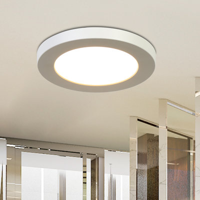 1-Light LED Round Modern Flush Mount Light