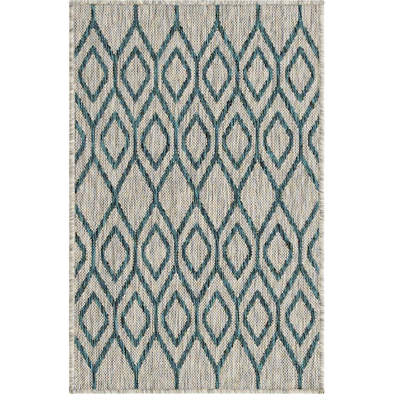 Outdoor Destiny Area Rug Deep Color, 38" W x 64" L