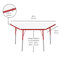 Table d'activité trapézoïdale effaçable à sec avec pieds réglables - blanc / noir-99093466-120151694-99093469