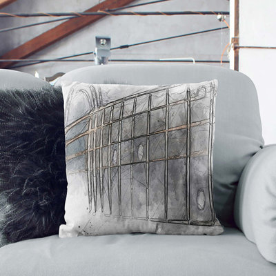 Geometric Square Cushion