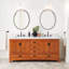 72" Maybeck Dbl Vanity - Tinted Oak With Rect Undermount Sinks-772042690-772042691