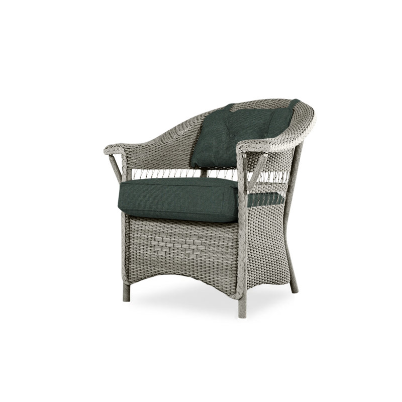 Nantucket Outdoor Dining Armchair, Rumba Straw, Pewter