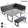 Lansu 6 - Person Double Pedestal Dining Set