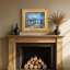 «Starry Night Over The Rhone» encadré sur bois par Vincent Van Gogh