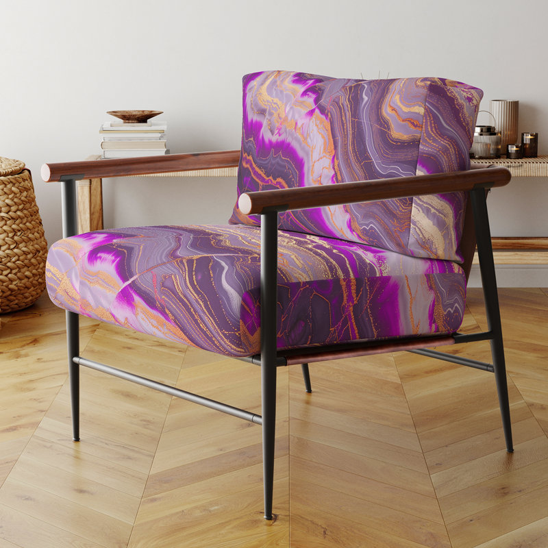 Chaise avec accoudoirs rembourrée Frode, Noir, noir, noir, noir
