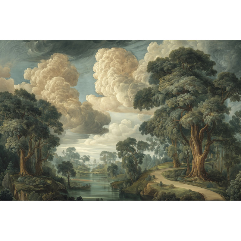 Rouleau de papier peint mural nuancé Shades Of Green, 140 po x 108 po, Non tissé