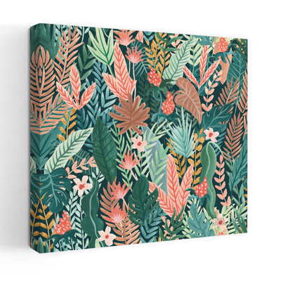 «Jungle Hangout», art abstrait Palm Summer