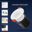Luminaire encastré sans lumière à DEL 1 pouce Luxrite avec boîte en J, 9 W, 5 CCT sélectionnable, 800 lumens, projecteur à intensité variable, homologué Wet, classé IC, lot de 4 ETL