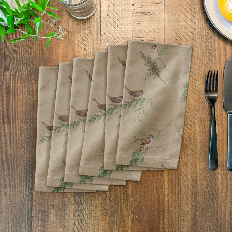 Serviette de table en coton 10 po Dinkens, Brun