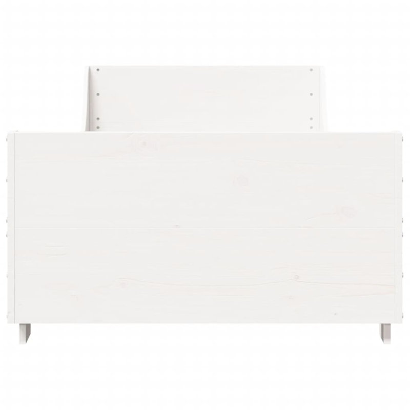Solid Wood Bed, Small Single (2'6), White