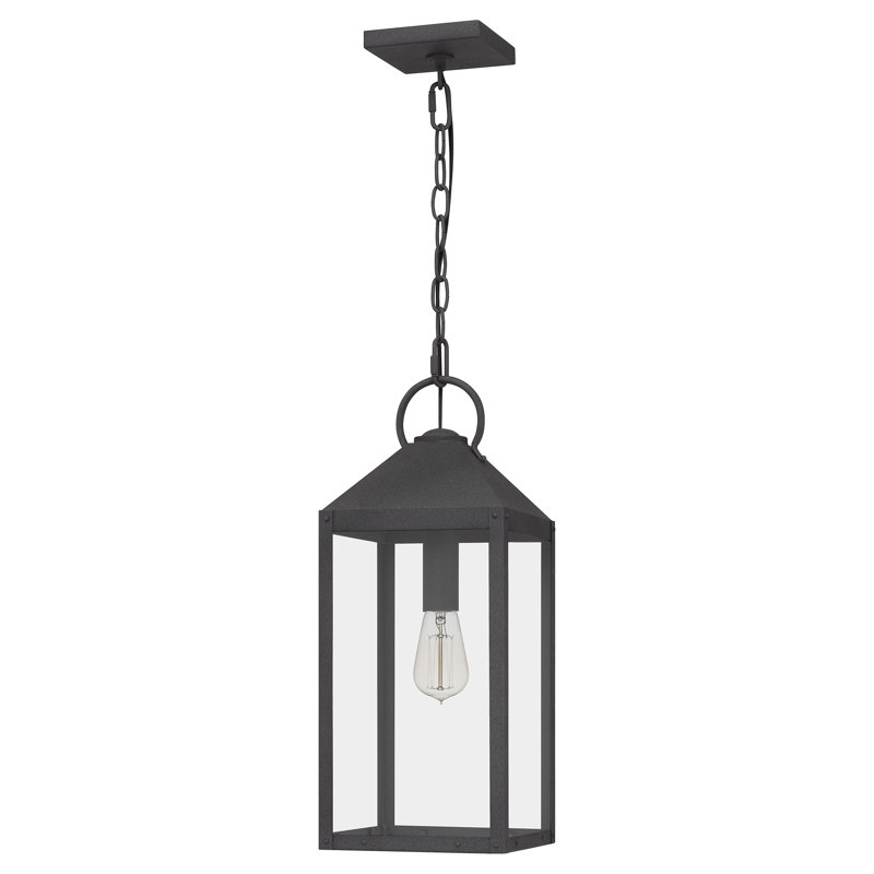 Mini-luminaire suspendu noir tacheté 1 lumière Dewayne
