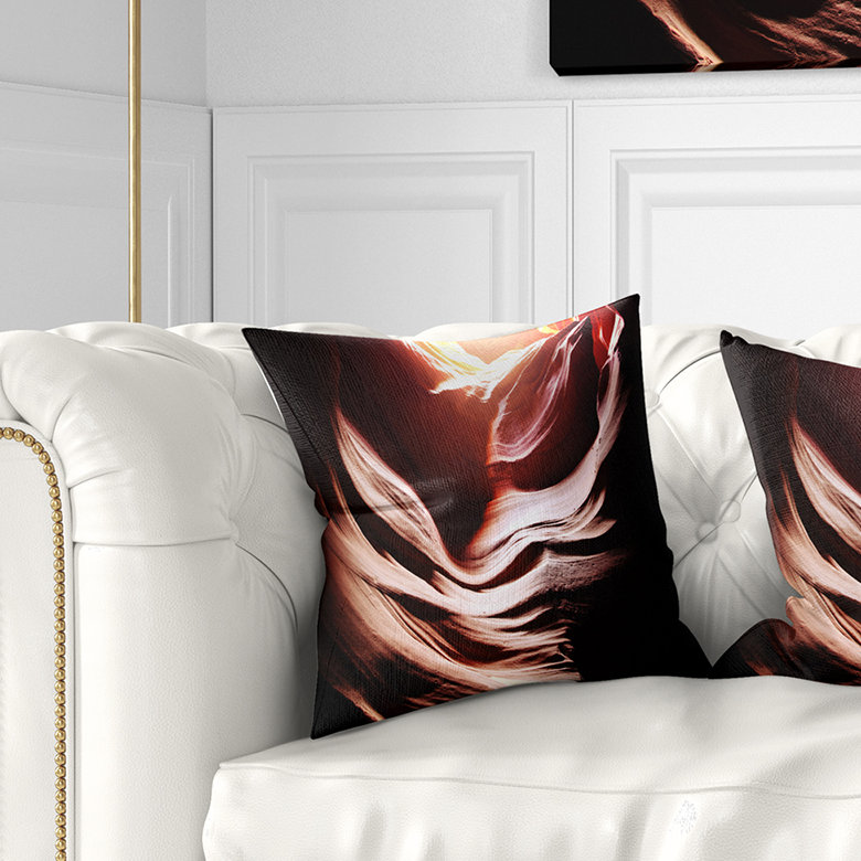 Coussin Schafer Landscape Antelope Canyon, 18 po x 18 po, Coussin décoratif