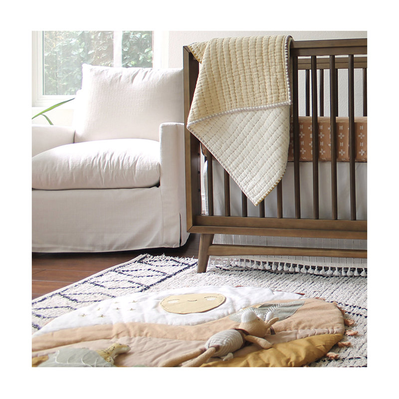 Crane Baby Polyester Activity Mat, Interactive Mirror, Plush Toys, Safari Themed Playmat