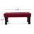 Chic Red Fabric With Diamond Stitching And Stylish Half-Circle Legs Stunning Modern Design Classic Button Tufting
