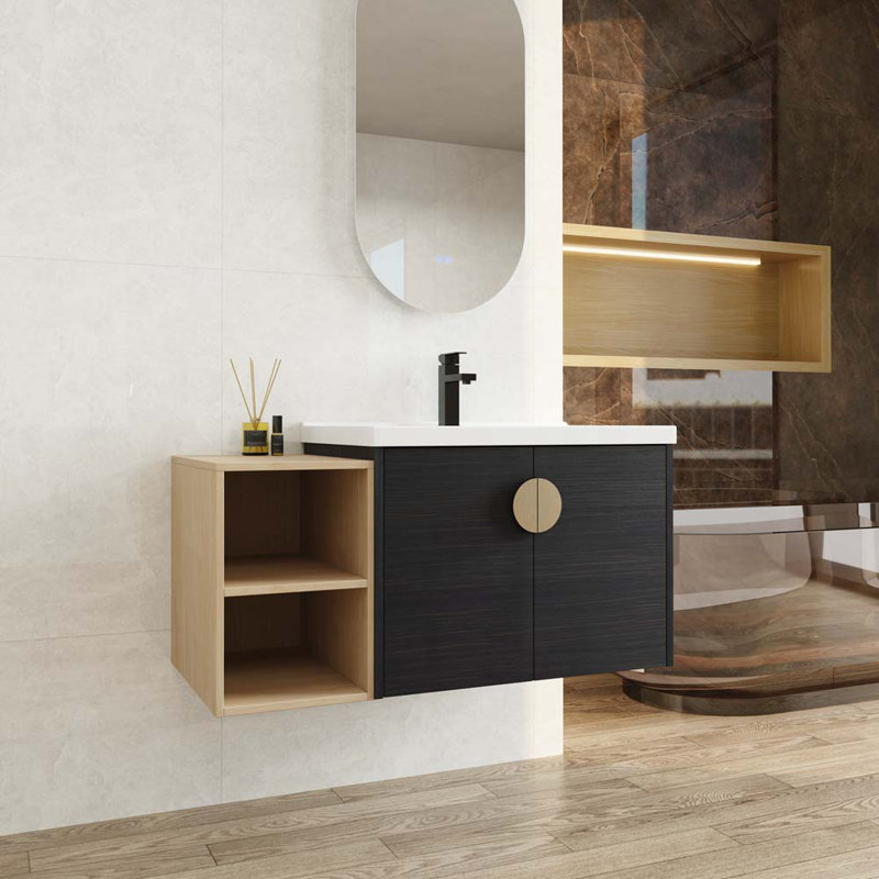 Meuble-lavabo simple 39,8 po avec plateau en céramique