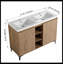 Meuble-lavabo double 47,60 po avec plateau Devasheeh