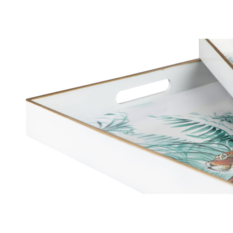 Dunwall 2 Piece Ottoman/Coffee Table Tray Set