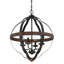 Lustre en forme de globe à 4 lumières de style bougie Alexaner
