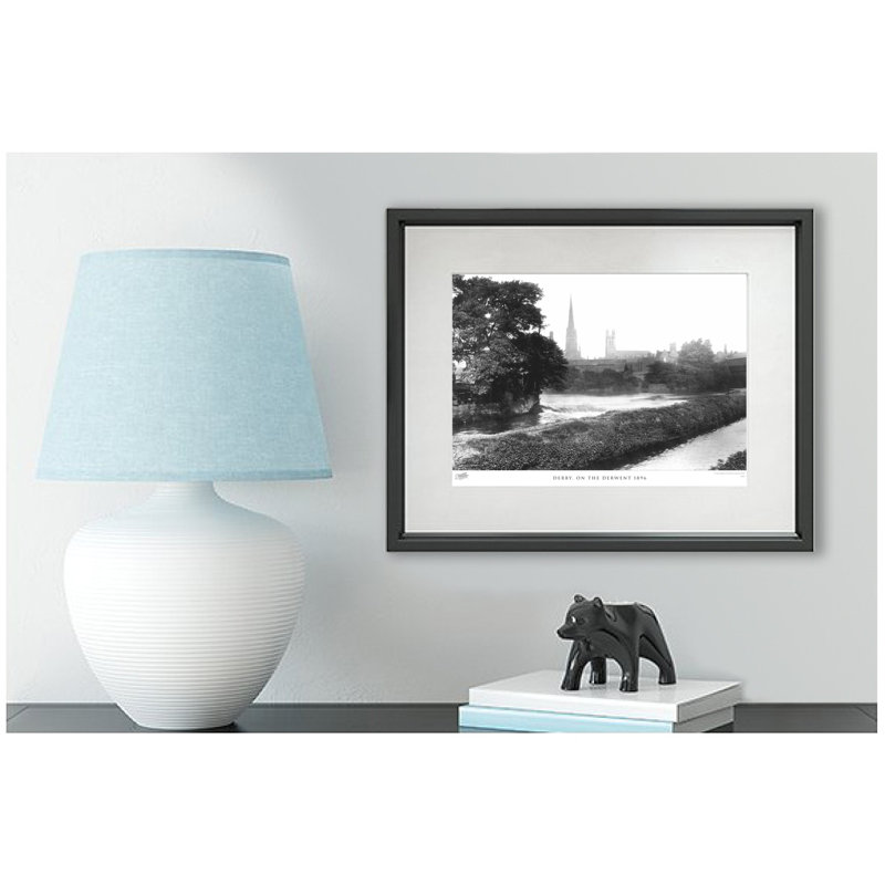 Derby, On The Derwent 1896 - Single Picture Frame Print, 28cm H x 36cm W x 2.3cm D