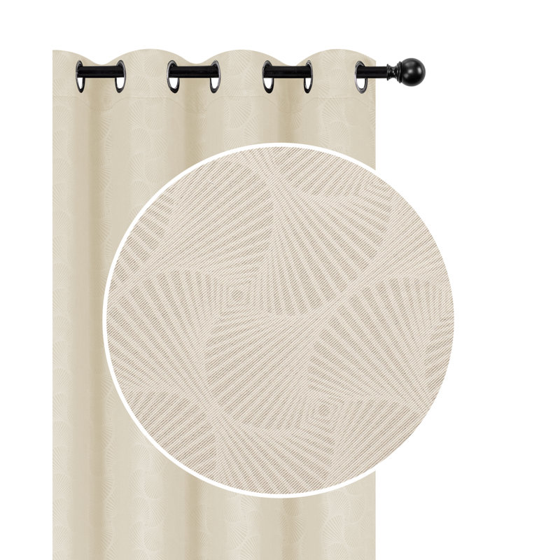 Khawlah Blackout Curtain Pair, Ivory, 54" W x 84" L