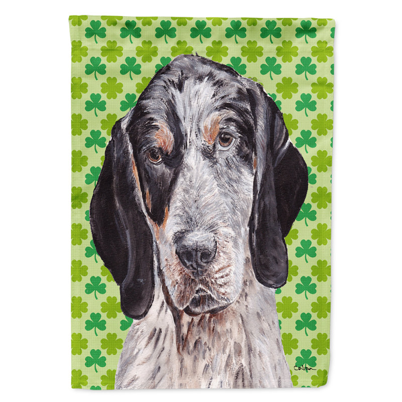 Double Sided 15'' H x 11'' W Polyester Animal Garden Flag, Coonhound (Black and Grey)