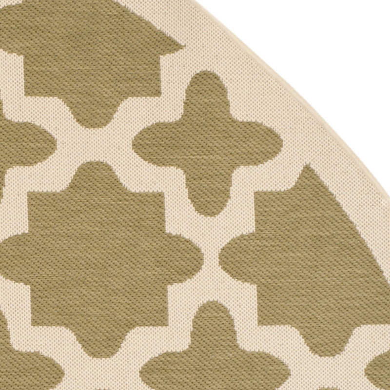 Herefordshire Performance Geometric Indoor/Outdoor Area Rug, Round 7'1
