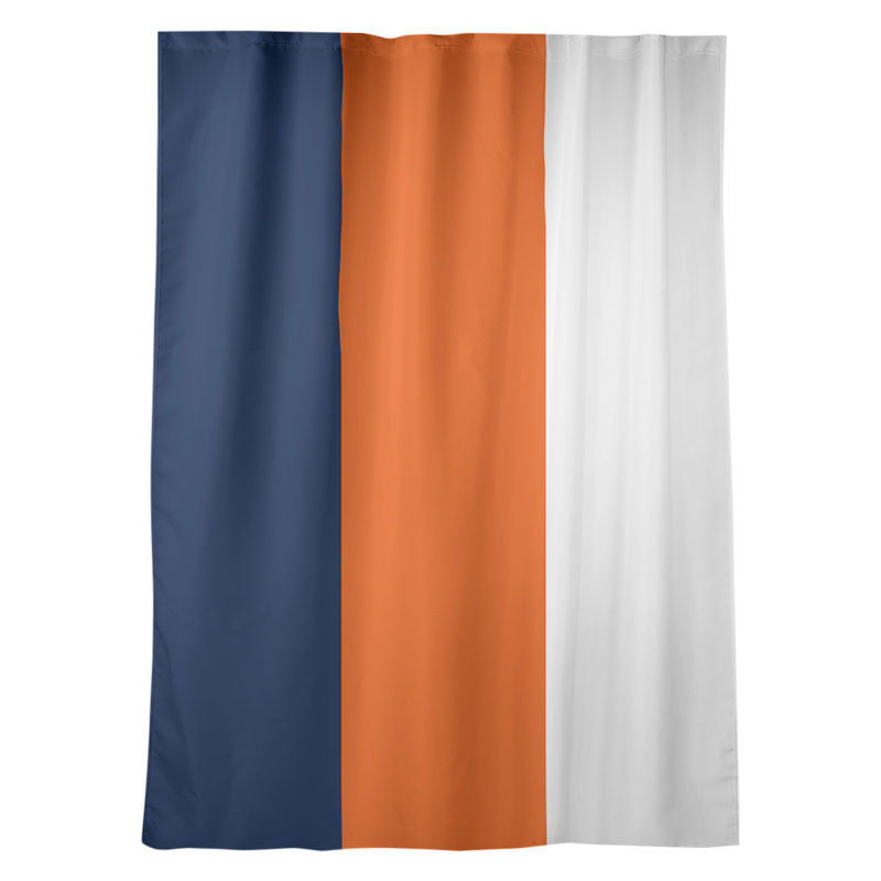 Room Darkening Curtain Single Panel, Los Angeles Baseball Blue/Orange/White