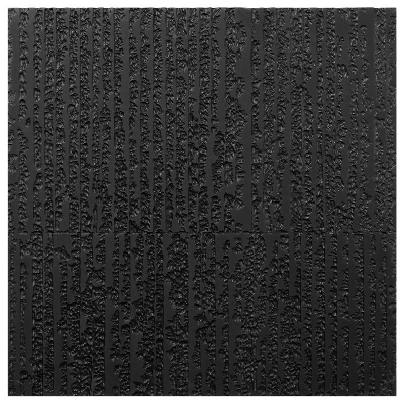 Stretto 16x16 Textured Honed Marble Wall Tile, Black Jade