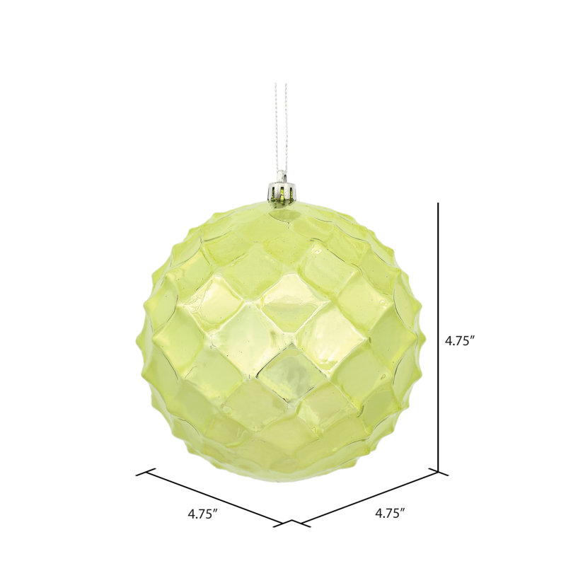Ornement de Noël babiole brillant, Lime, 4