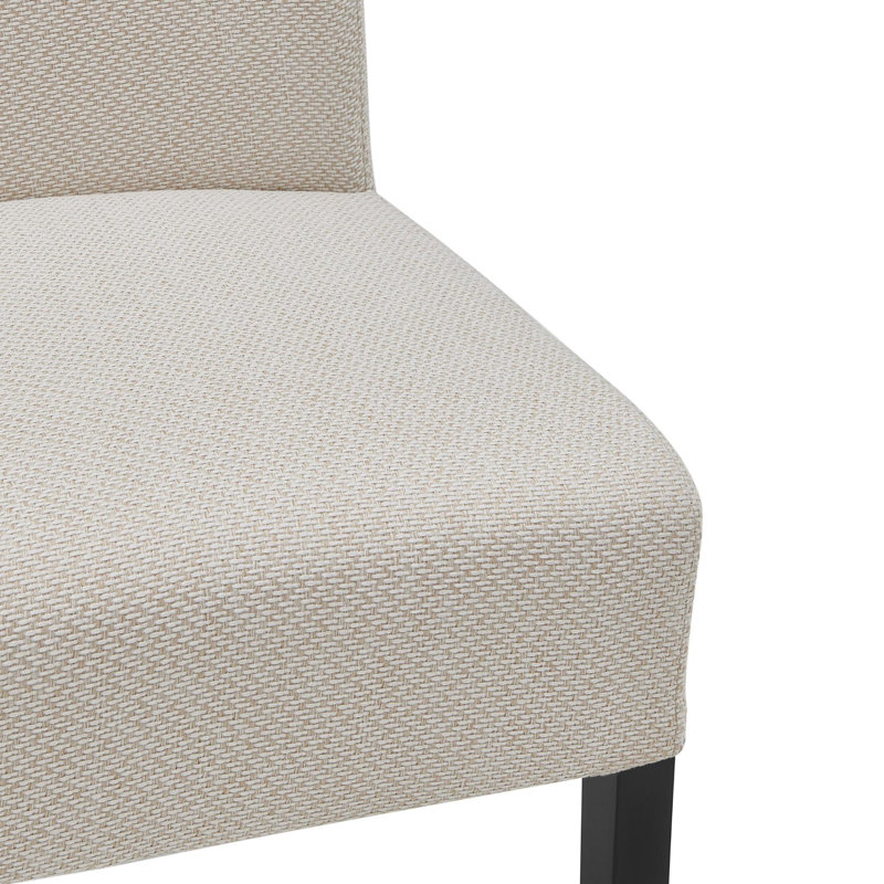 Bott 19'' H Upholstered Parsons Chair, Cardiff Cream, Black