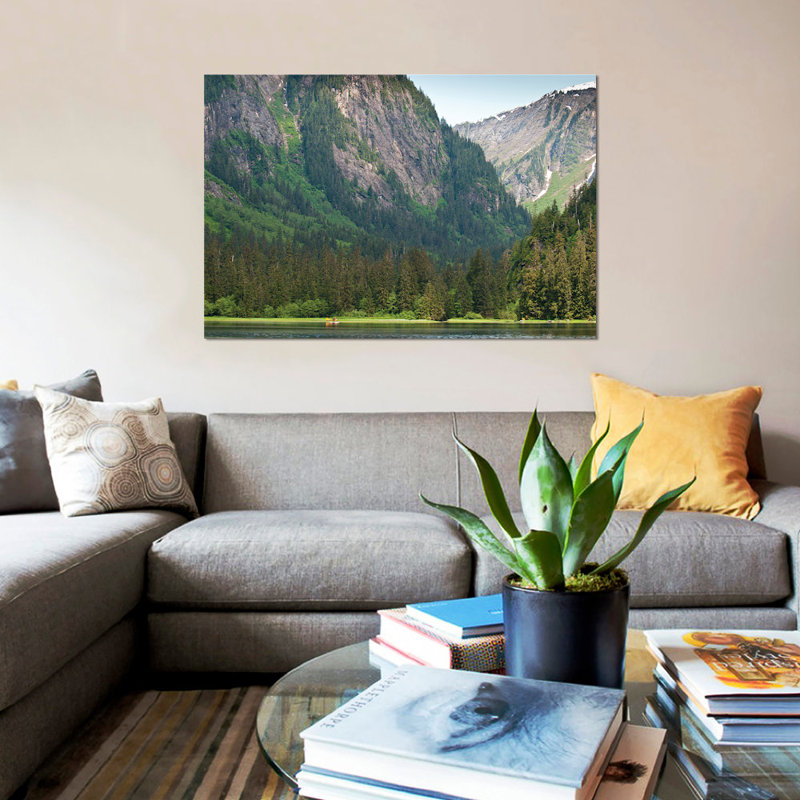 « distante floatplane misty fjords national sur toile », reproduction de photo sur toile, H 8 po x l 12 po x P 0,75 po