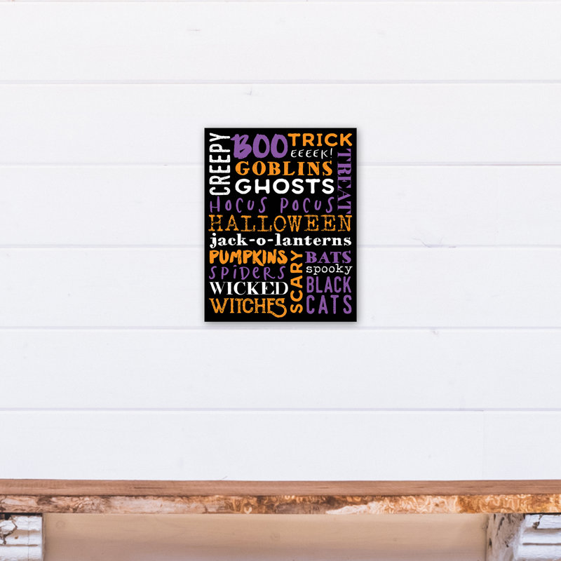 « halloween words », impression sur toile