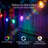 Hybrid 27 ft. Solar Powered & Plug-In RGB LED String Lights Outdoor Patio Waterproof with 12 S14 Shatterproof Bulbs, Color Changing, Remote Control-130952666