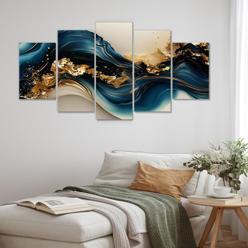 Champlon - art mural vagues - décoration murale moderne