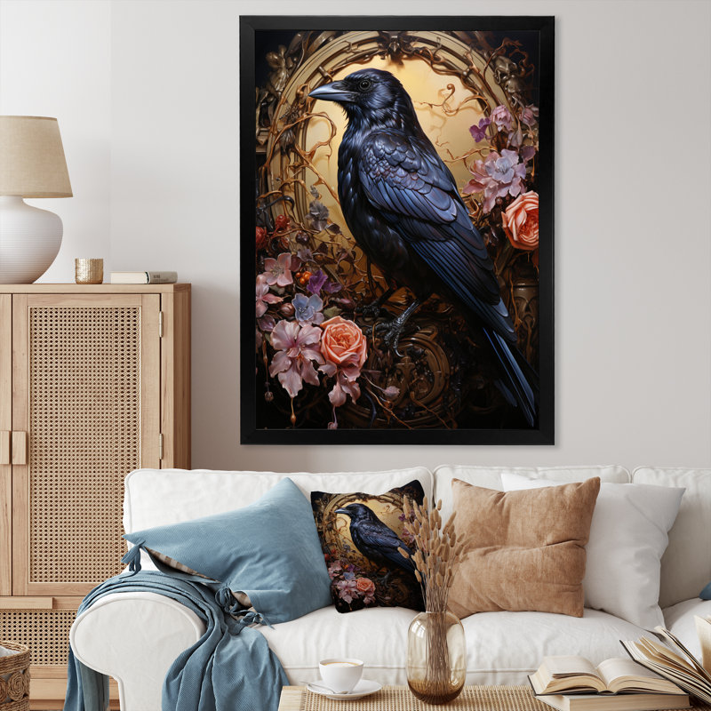 Caodhan Crow, opulent serment sur toile, Cadre photo noir, H 20 po x l 12 po x P 1 po