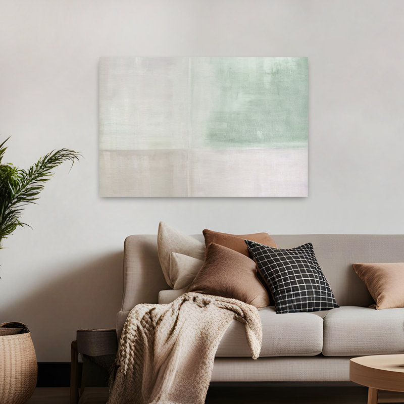Art contemporain contemporain abstrait, Gris, H 32 po x l 48 po
