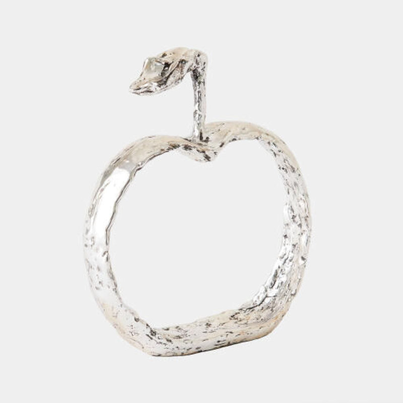 Fruit Silhouette Decorative Object, Metallic - Nickel