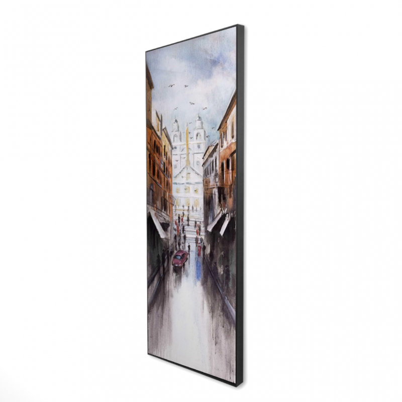 "Place historique" sur toile, H 48 po x l 16 po