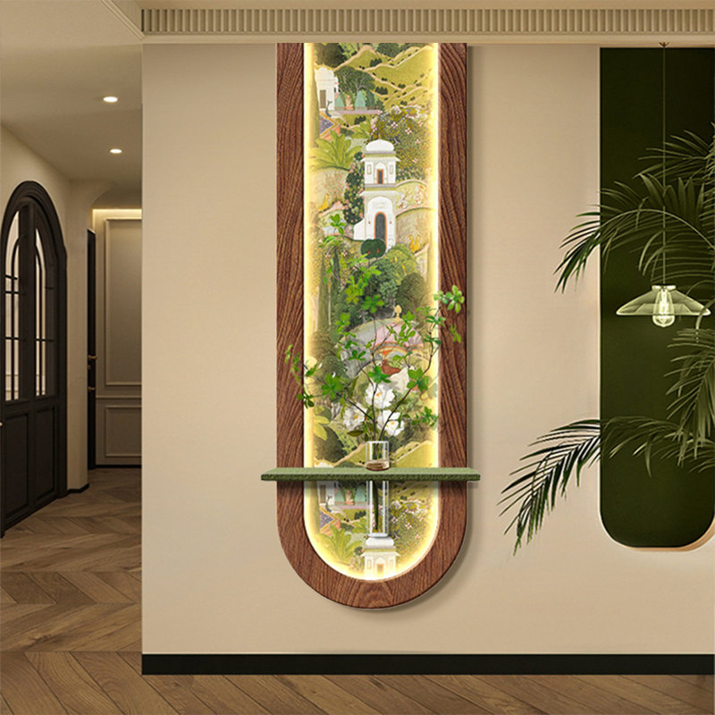 Jardinière hydroponique à DEL Mid-Century moderne en grès, H 47,24 po x l 15,75 po x P 1,57 po