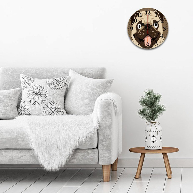 Caricature d'horloges murales 12 po x 12 po pour chambre d'enfant