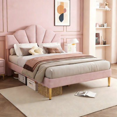 Solid Wood Storage Bed
